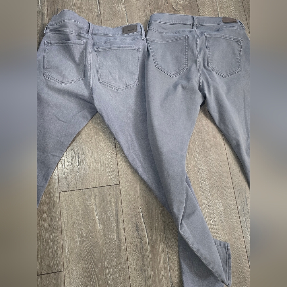 Stylish 2 Pair Gray Skinny Jeans - Picture 2 of 4